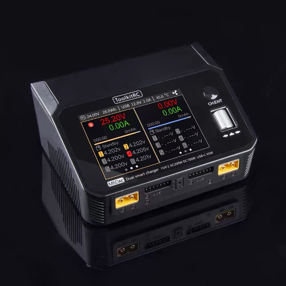 ToolkitRC M6DAC 350W X 2 USB-C - огляд і ціна Toolkitrc M6Dac Smart Charger