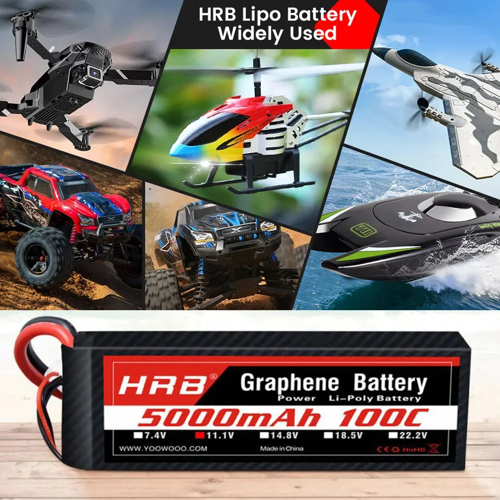 2PC  Graphene Battery 2S 3S 4S - огляд і ціна 6S Lipo Battery 22.2V 5000Mah