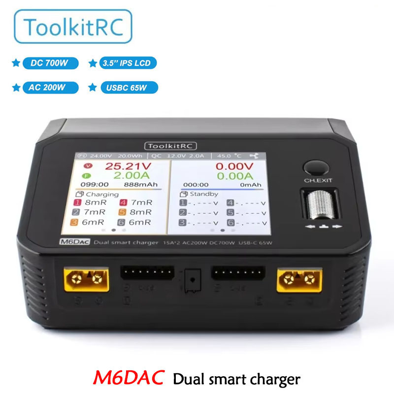 ToolkitRC M6DAC Dual Smart Cha - огляд і ціна Toolkitrc M6Dac Smart Charger