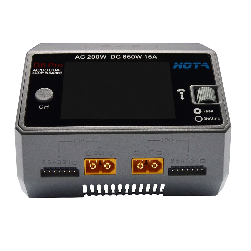 HOTA D6 Pro Black AC 200w DC 2 - огляд і ціна Hota D6 Pro Dual Lipo Charger