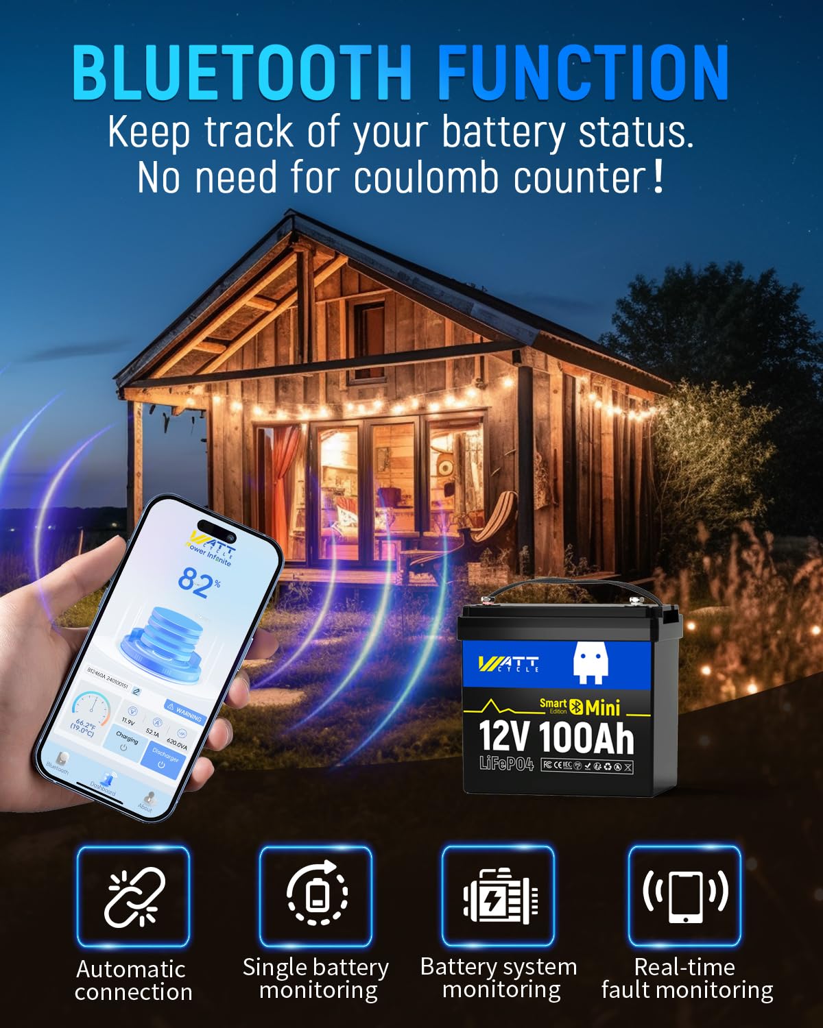 12V 100Ah Mini LiFePO4 Battery - огляд і ціна Lifepo4 12V 100Ah Bms Bluetooth