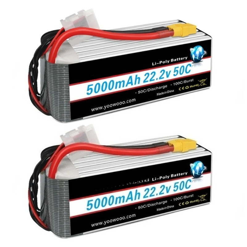 2PCS For RC Airplane Helicopte - огляд і ціна 6S Lipo Battery 22.2V 5000Mah