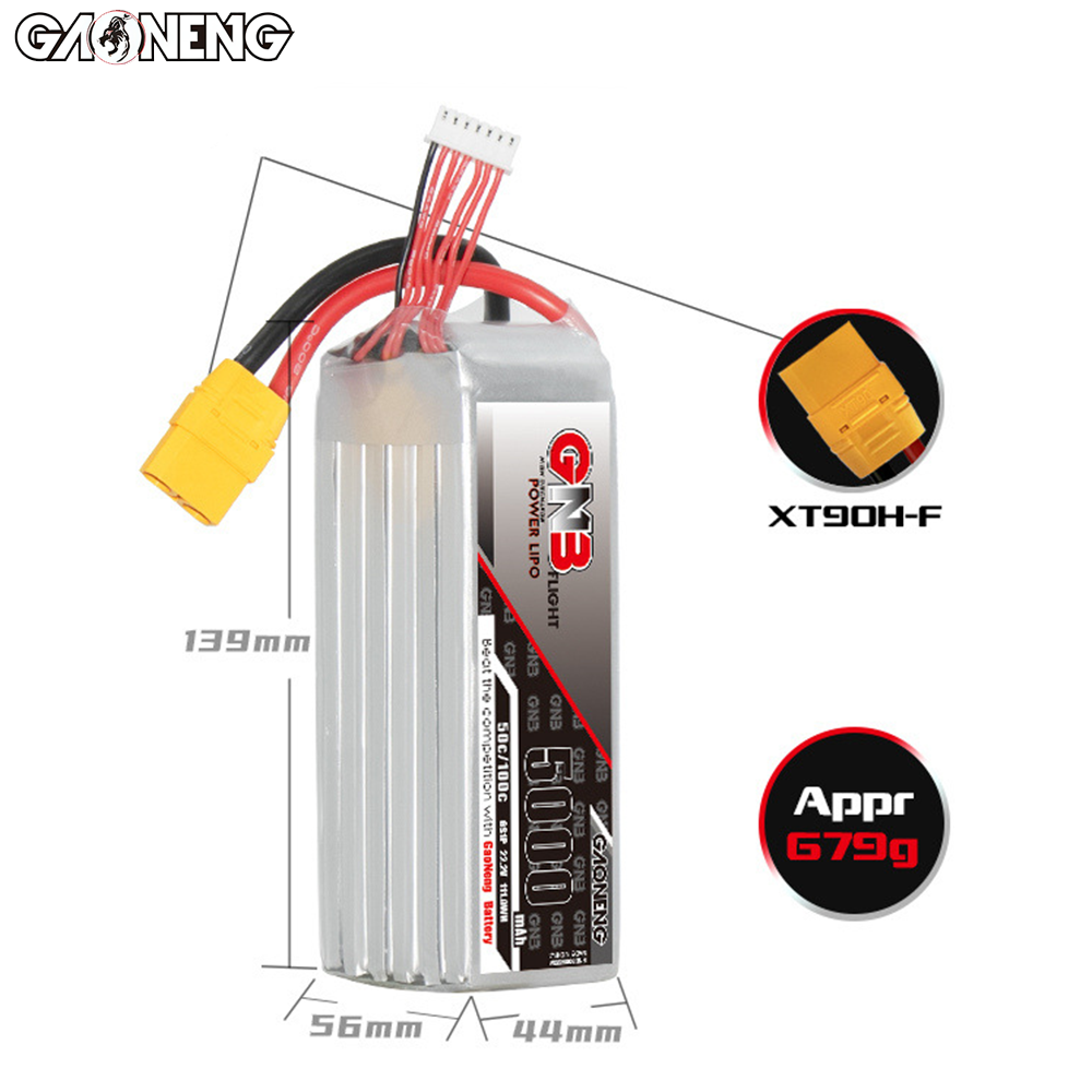 Original GNB 5000mAh 6S 22.2V  - огляд і ціна 6S Lipo Battery 22.2V 5000Mah