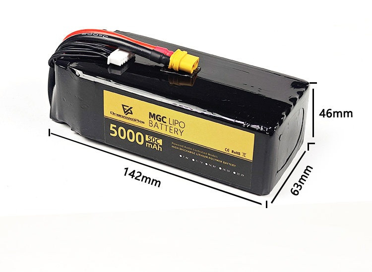 FPV MGC 5000mAh 6S 22.2V Lipo  - огляд і ціна 6S Lipo Battery 22.2V 5000Mah