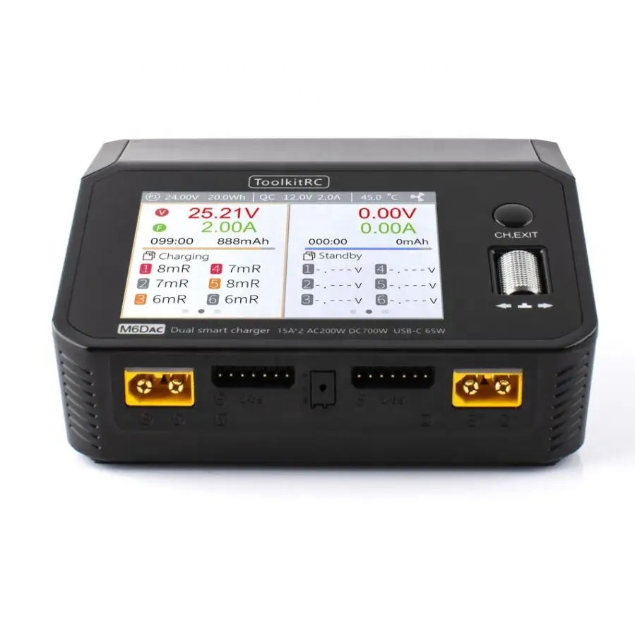 ToolkitRC M6DAC AC 200W DC 700 - огляд і ціна Toolkitrc M6Dac Smart Charger