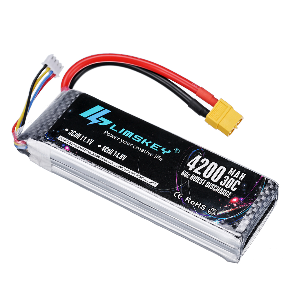 2S 3S 4S Lipo Battery 7.4V 11. - огляд і ціна 4S Lipo Battery 14.8V 6000Mah