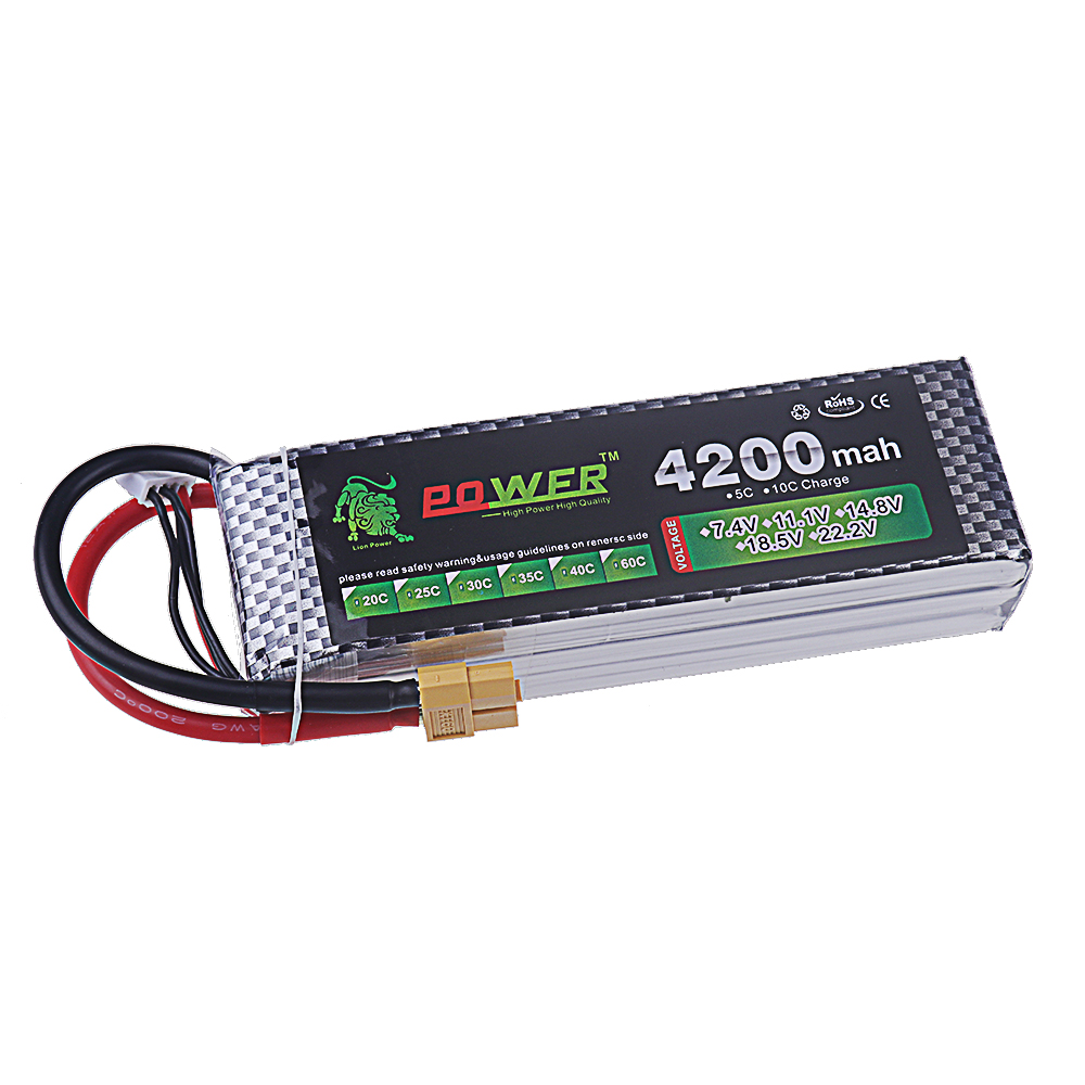 4200MAH 5200mAh 6000mAh 7200mA - огляд і ціна 4S Lipo Battery 14.8V 6000Mah